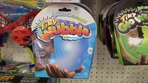 Tiny Wubble Bubble Box Toy Stock Footage 197857546