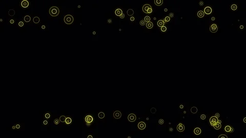 Tiny Yellow Rings Within Rings Over Black Seamless Loop Motion Backgound 4K Stock Footage 71568689