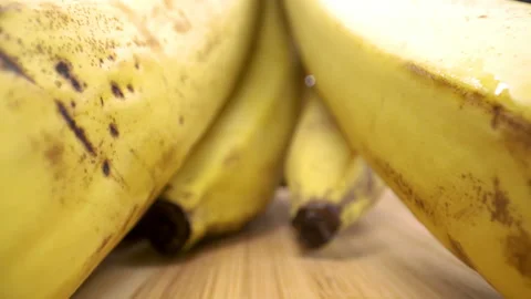 The tip of the banana fruit with the black part Stock Footage 135704042