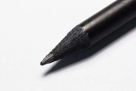 Tip of a black pencil Stock Photos