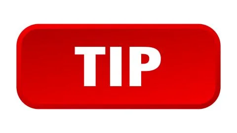 Tip button. tip square 3d push button Stock Illustration