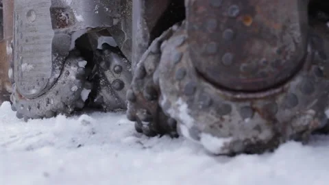 The tip of the drill bit into the ground Stock Footage 145661328