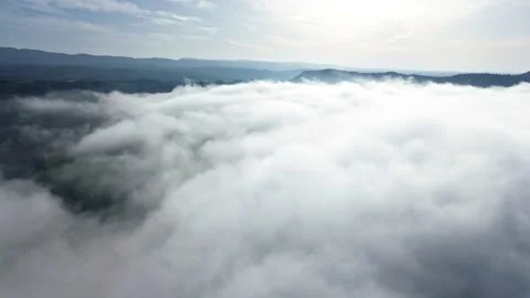 The Tip Of the Fog Timelapse 4k Drone Stock-Footage 294315280