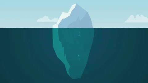 Tip of the Iceberg as a Vector Art Animation 스톡 동영상 153841123