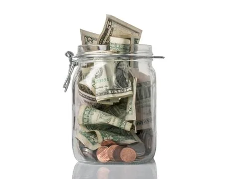 Tip Jar Overflowing Stock Photos