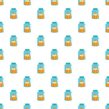 Tip jar pattern filled with golden coins Stock Illustration