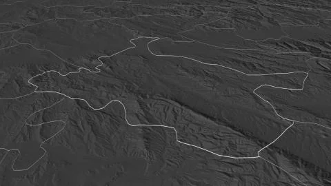 Tip, Macedonia. Bilevel elevation map with surface waters Stock Illustration
