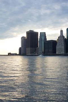 Tip of Manhattan at Dusk Stock Photos