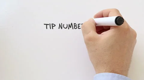 Tip number one whiteboard animation Video stock 61246373