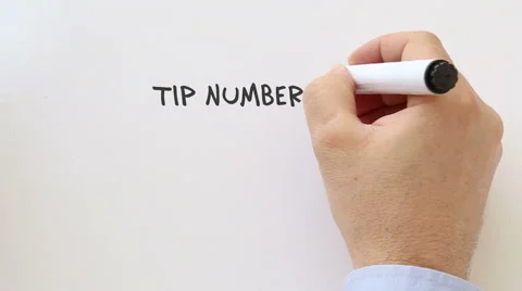 Tip number two whiteboard animation Video stock 61246334