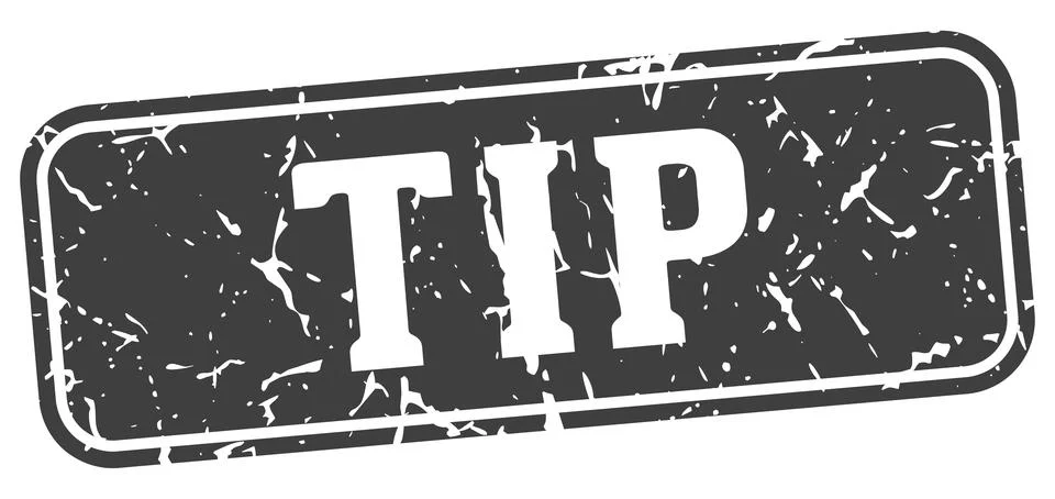 Tip rectangular sign. tip stamp Stock Illustration