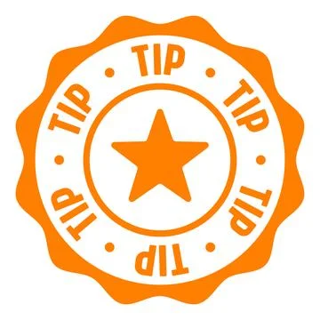 Tip seal badge. tip label sticker. Vector sign Stock Illustration
