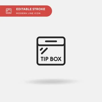 Tip Simple vector icon. Illustration symbol design template for web mobile UI Stock Illustration