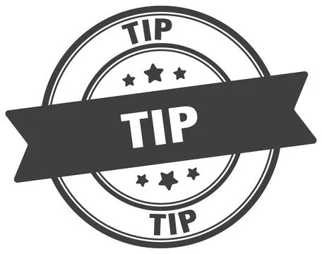 Tip stamp. tip label on transparent background. round sign Stock Illustration