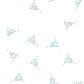 Tipi tepee boho glyph seamless pattern Illustrazione stock