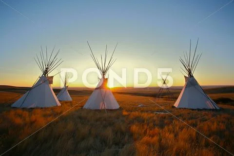 tipis at sunrise
