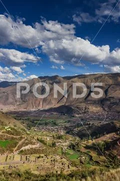 Tipon Ruins in Cusco Peru archeological site Stock Photos