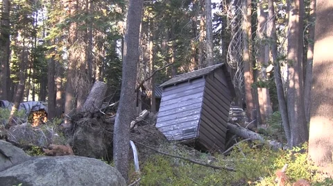 Tipped outhouse Video stock 42463859