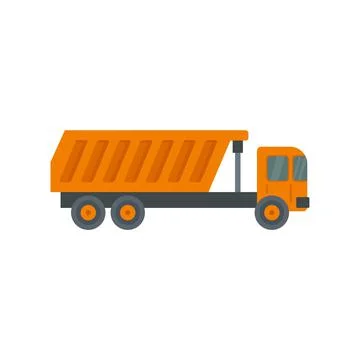 Tipper building icon flat isolated vector Illustrazione stock