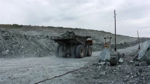 Tipper carries cargo Stock Footage 42722505