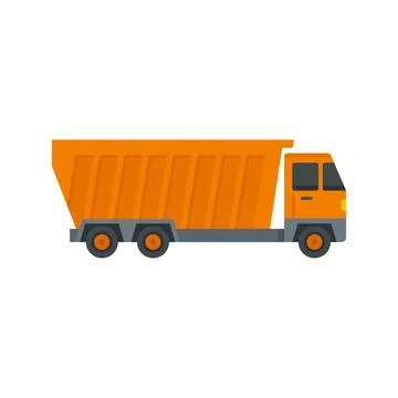 Tipper construction icon flat isolated Stock Illustration