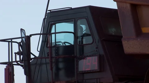 Tipper truck tips load Stock Footage 55044310