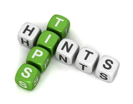 Tips and hints cubes concept 3d illustration Stock Illustration