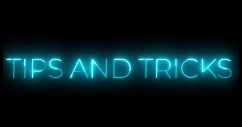 Tips and trick neon text animation Stock Footage 287405618