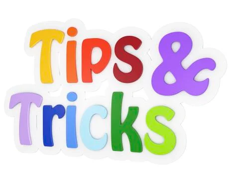 Tips and tricks 3d text Stock Illustration