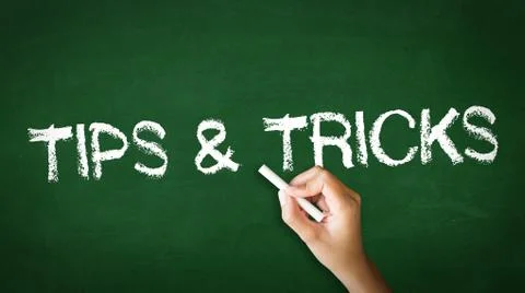 Tips and tricks chalk illustration Stock Photos
