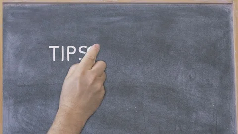 Tips and tricks concept chalkboard Stock Footage 108451095