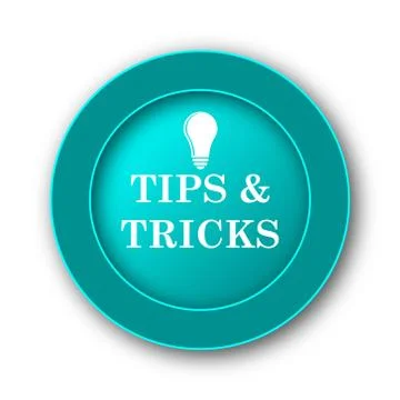  Tips and tricks icon. Internet button on white background. Illustrazione stock