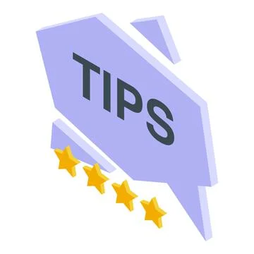 Tips and tricks icon, isometric style Illustrazione stock