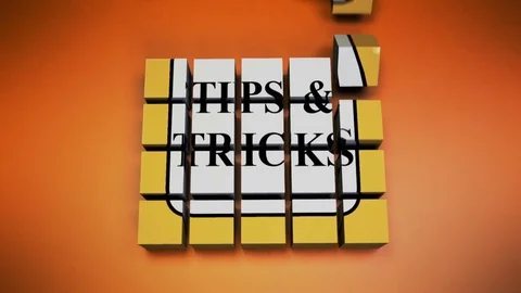 Tips and tricks intro outro. Tips and tricks advertising text. Stock Footage 81215635