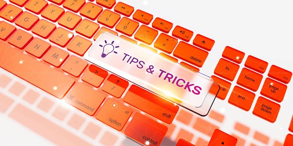 Tips and tricks keyboard Stock Photos