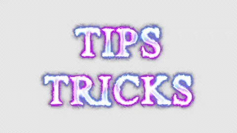 Tips and tricks neon effects, text animation on transparent background Stock Footage 301290260