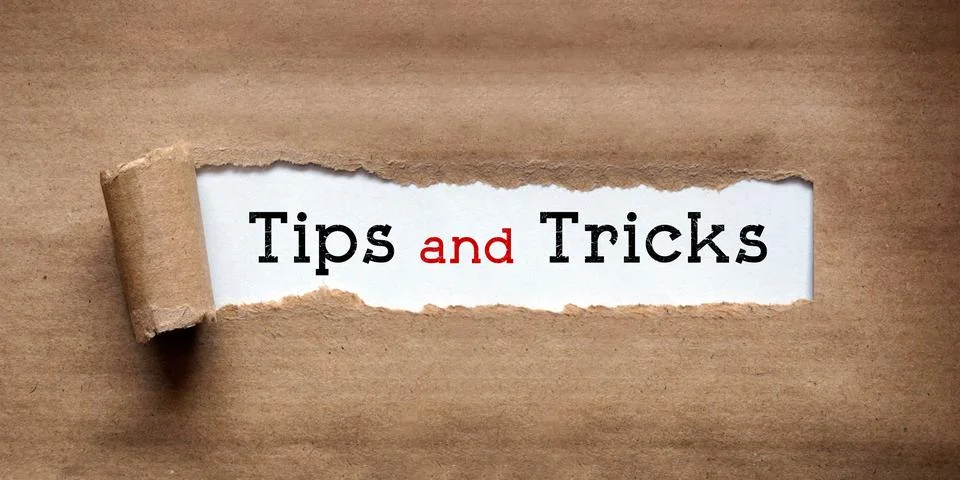 Tips and Tricks - torn strip of brown kraft paper Stock Illustration