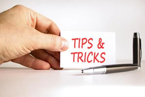 Tips and tricks words symbol. Concept words Tips and tricks on beautiful wh.. Photos