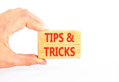 Tips and tricks words symbol. Concept words Tips and tricks on beautiful wo.. Foto stock