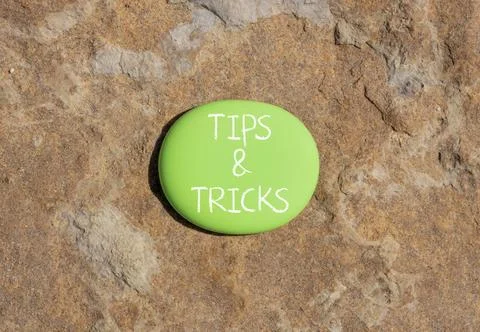 Tips and tricks words symbol. Concept words Tips and tricks on beautiful gr.. Stock Photos