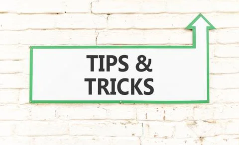 Tips and tricks words symbol. Concept words Tips and tricks on beautiful wh.. Stock Photos