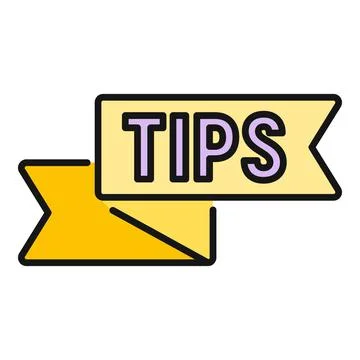 Tips banner presenting helpful advice and guidance information Stock Illustration