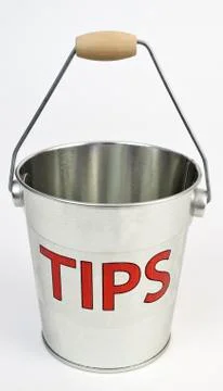 Tips bucket Stock-Fotos