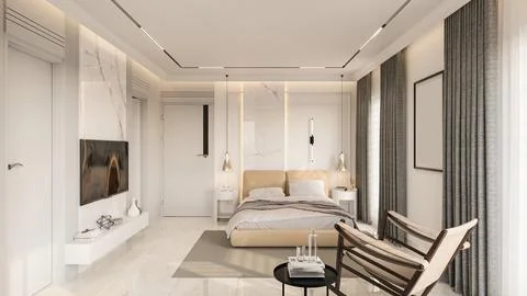 Tips for Choosing the Perfect Modern Bed for Your Master Bedroom Stock-Illustration