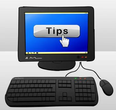 Tips computer concept Stock-Illustration