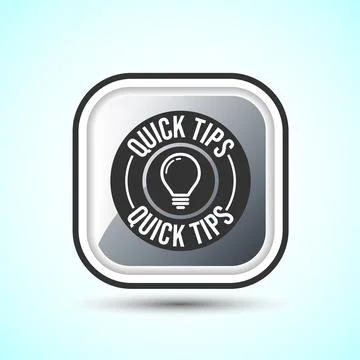 Tips Icon Button Design Illustration Tips And Tricks Stock Illustration