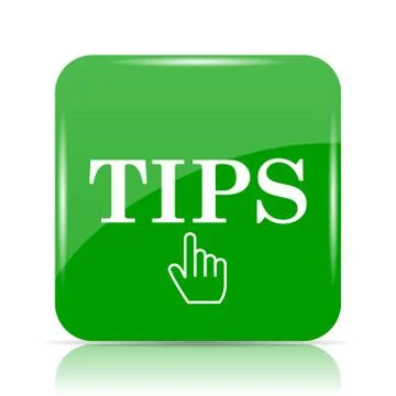 Tips icon. Internet button on white background.. Stock Illustration