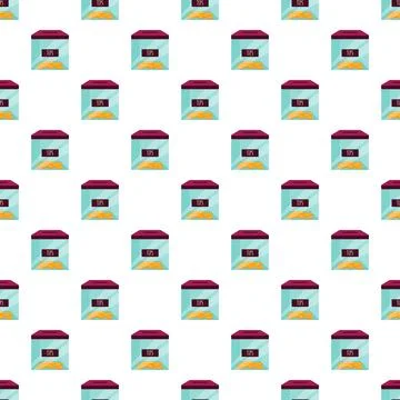 Tips jar flat seamless pattern on white background Illustrazione stock