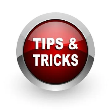 Tips red circle web glossy icon. 库存插图
