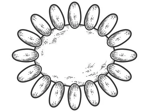 Tips, set of false nails for manicure. Sketch scratch board imitation coloring. Stock Illustration